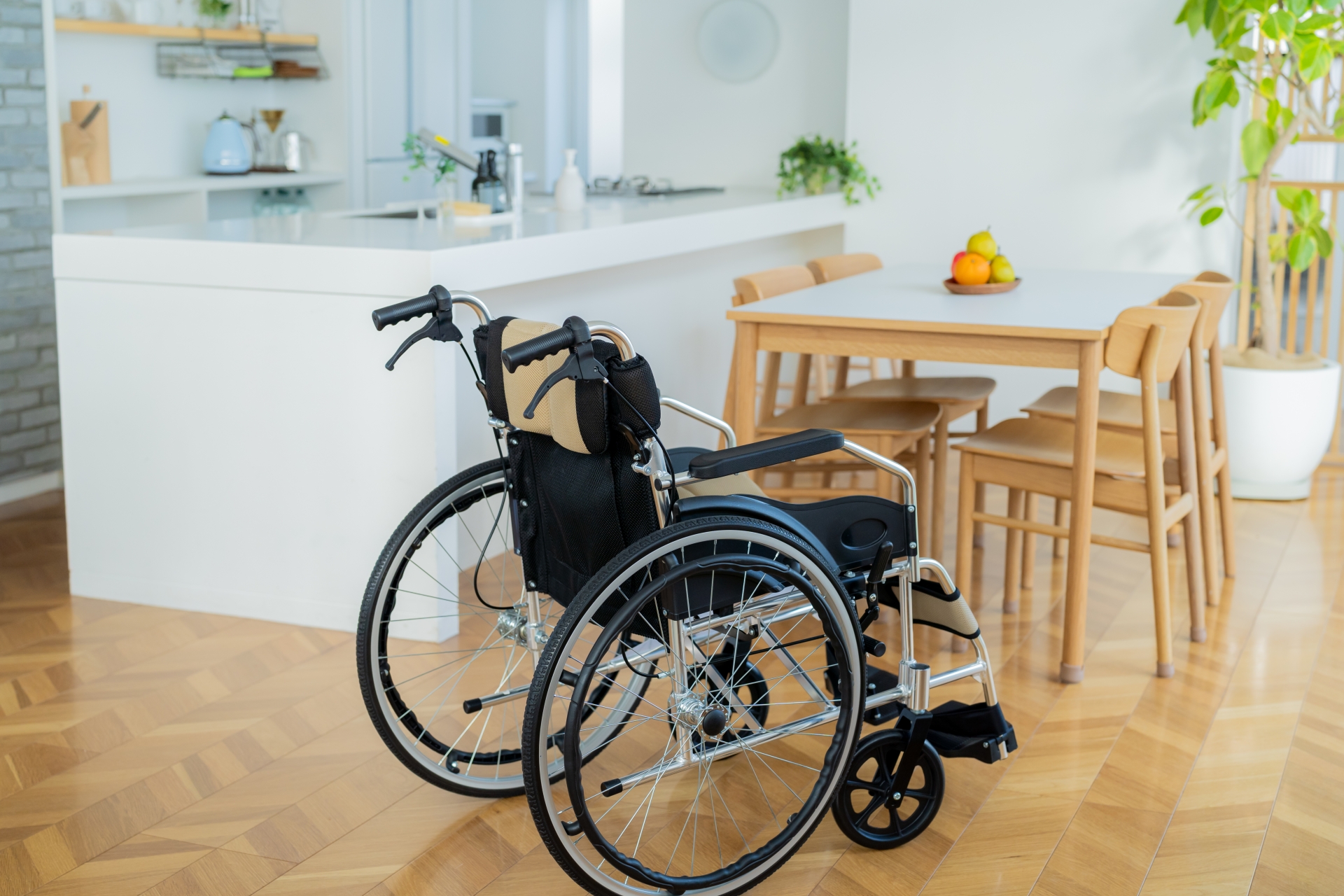 室内にある車椅子